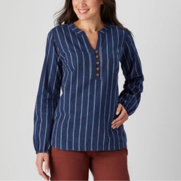 Duluth Trading Co Tops - Duluth Trading Co Artisan Hemp Blouse - Large